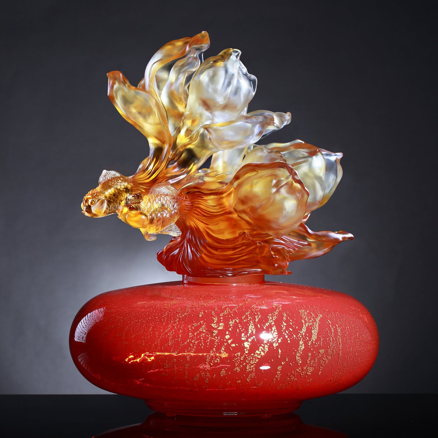 Crystal Treasure Vase, A Vase of Riches-White Yulan Luck