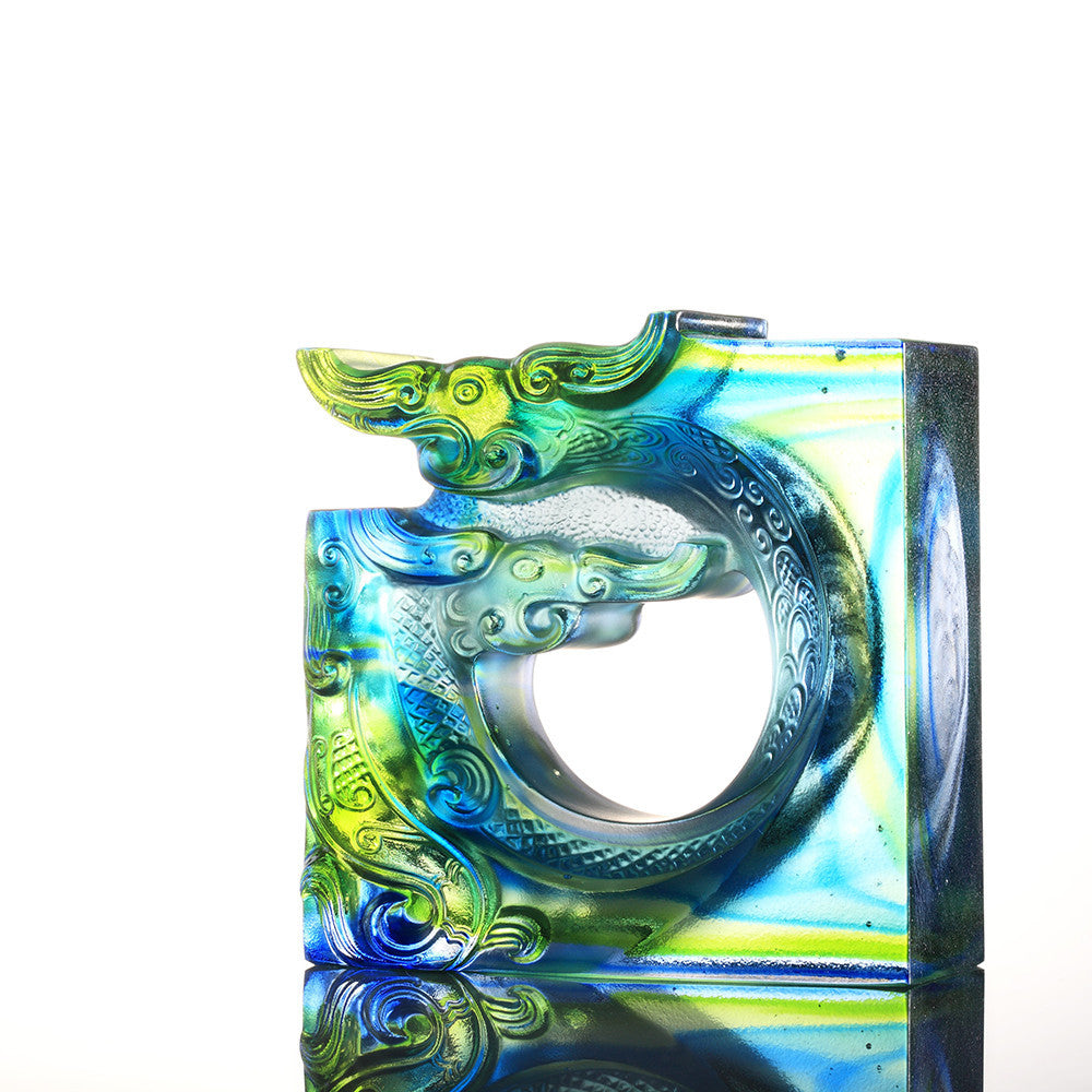 Crystal Dragon, The Beauty of Harmony, An Unassuming Heart - LIULI Crystal Art