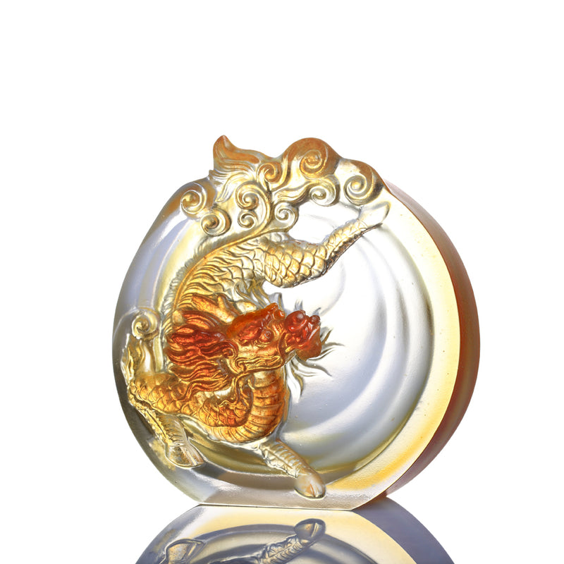 Crystal Mythical Creature, Qilin, Sun Dance - LIULI Crystal Art