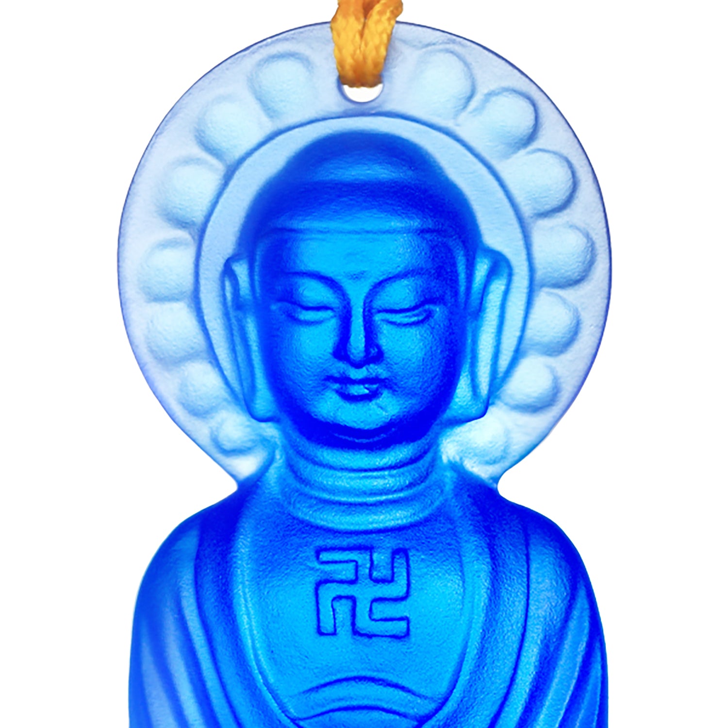 Crystal Charm, Medicine Buddha, Follow the Heart, Follow Happiness - LIULI Crystal Art