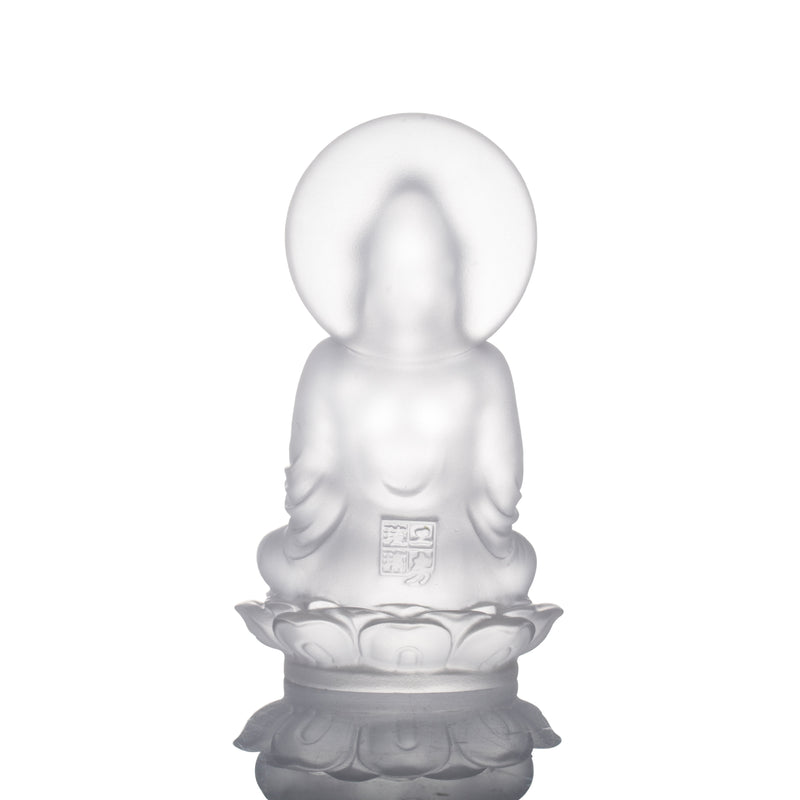 Crystal Guanyin Sculpture, Accompanied By Ease