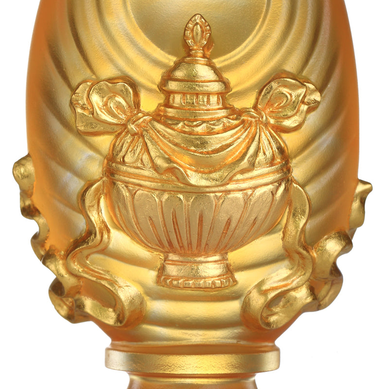 Crystal Feng Shui, Eight Auspicious Offerings, Vase of Treasures-Auspicious Wishes - LIULI Crystal Art