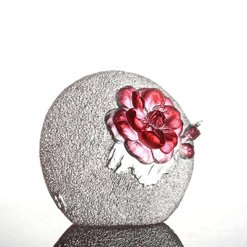 Crystal Flower, Plum Blossom, Burst of Spring - LIULI Crystal Art