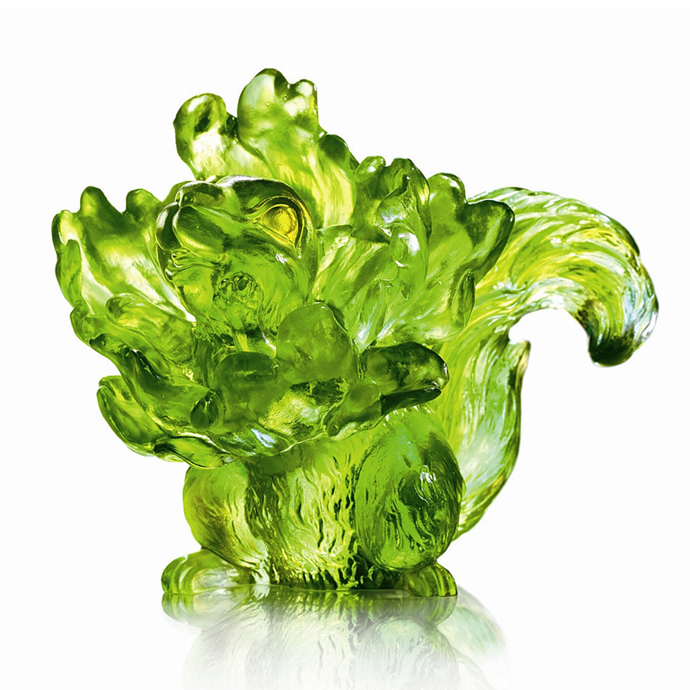 Crystal Animal, Squirrel, I Come From the Flowers - LIULI Crystal Art