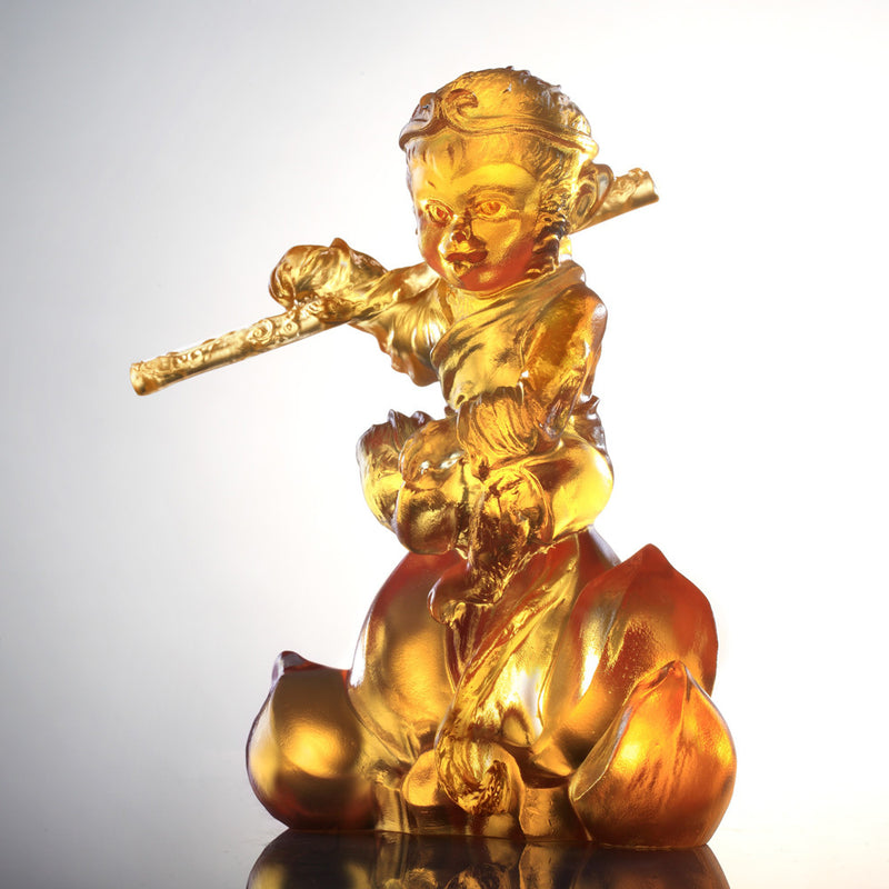 Monkey Figurine (Extraordinary) - Our Monkey King - LIULI Crystal Art