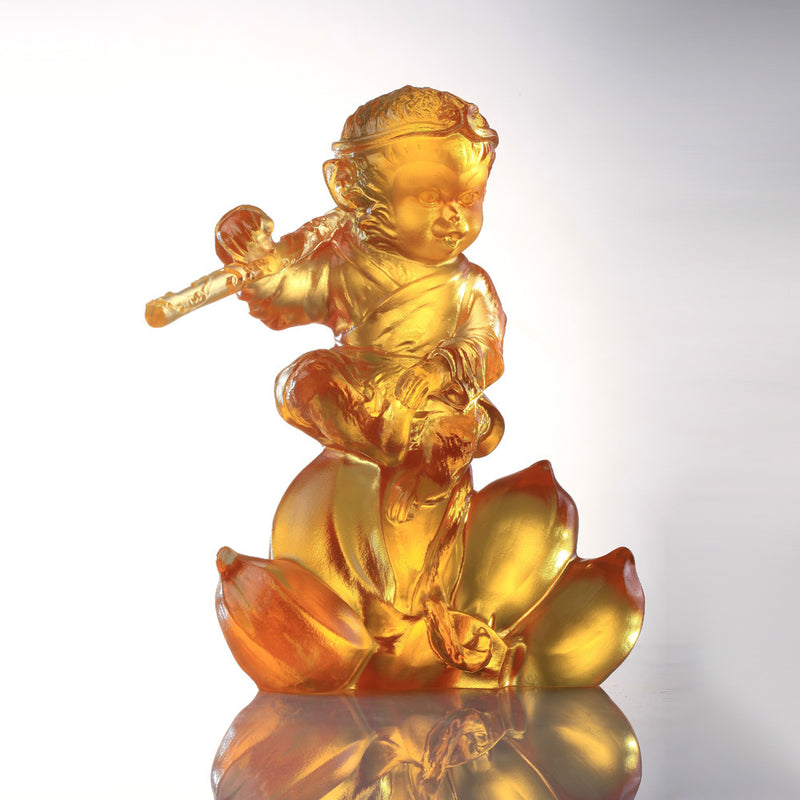 Monkey Figurine (Extraordinary) - Our Monkey King - LIULI Crystal Art