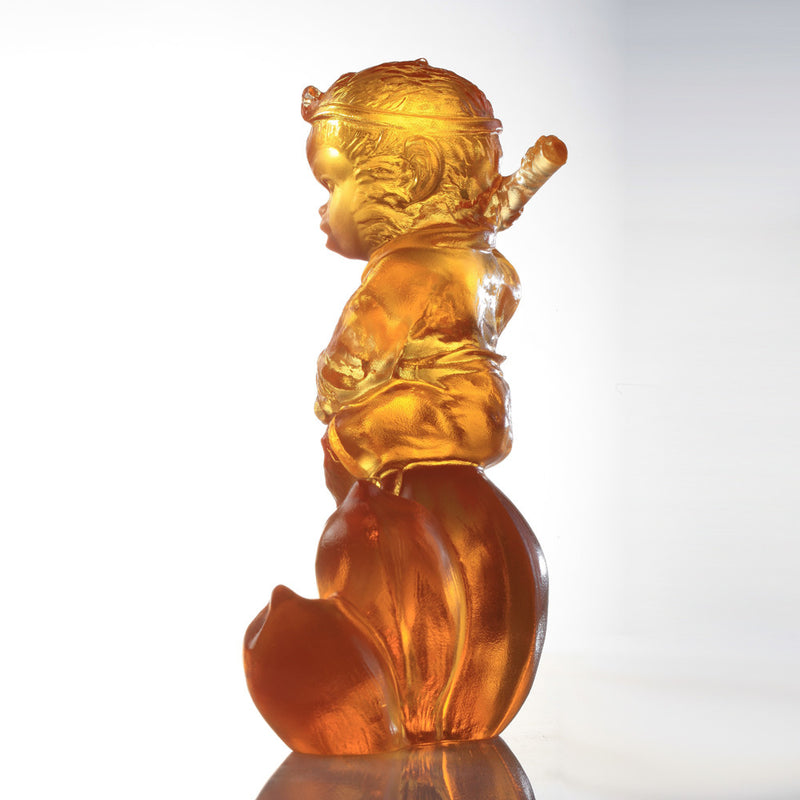 Monkey Figurine (Extraordinary) - Our Monkey King - LIULI Crystal Art