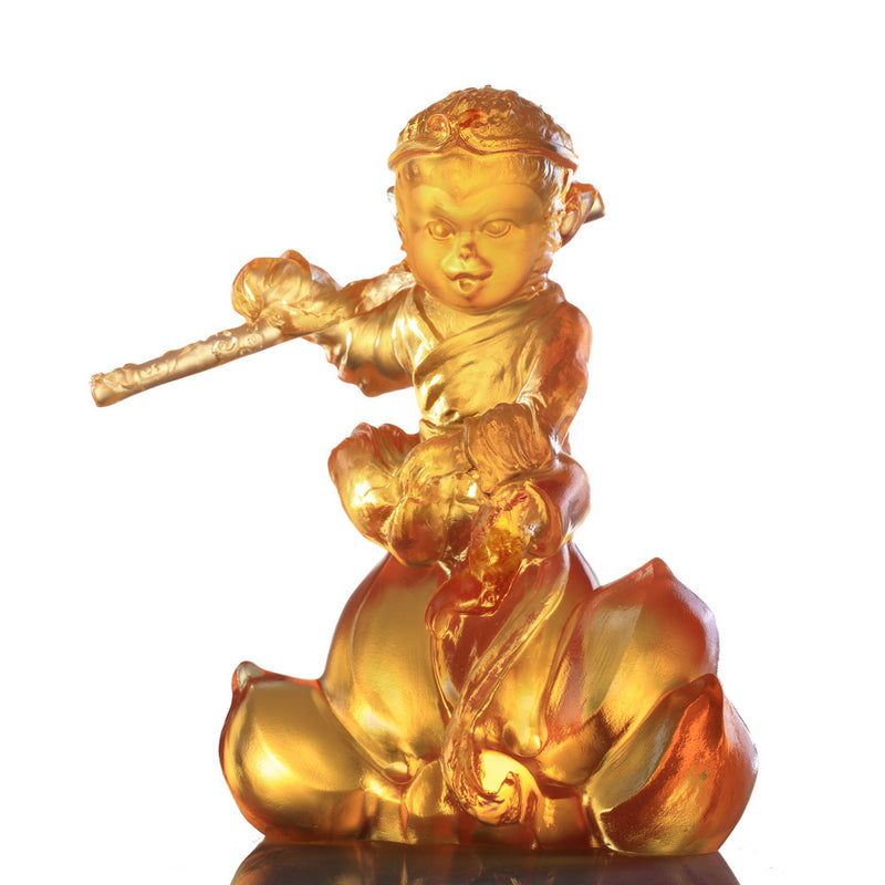 Monkey Figurine (Extraordinary) - Our Monkey King - LIULI Crystal Art