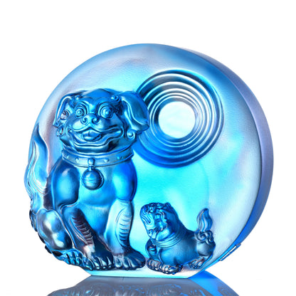 Generations of Fortune- Dog Figurine (Prosperous) - LIULI Crystal Art
