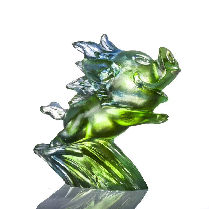 Crystal Animal, Pig, In Pursuit of Dreams - LIULI Crystal Art