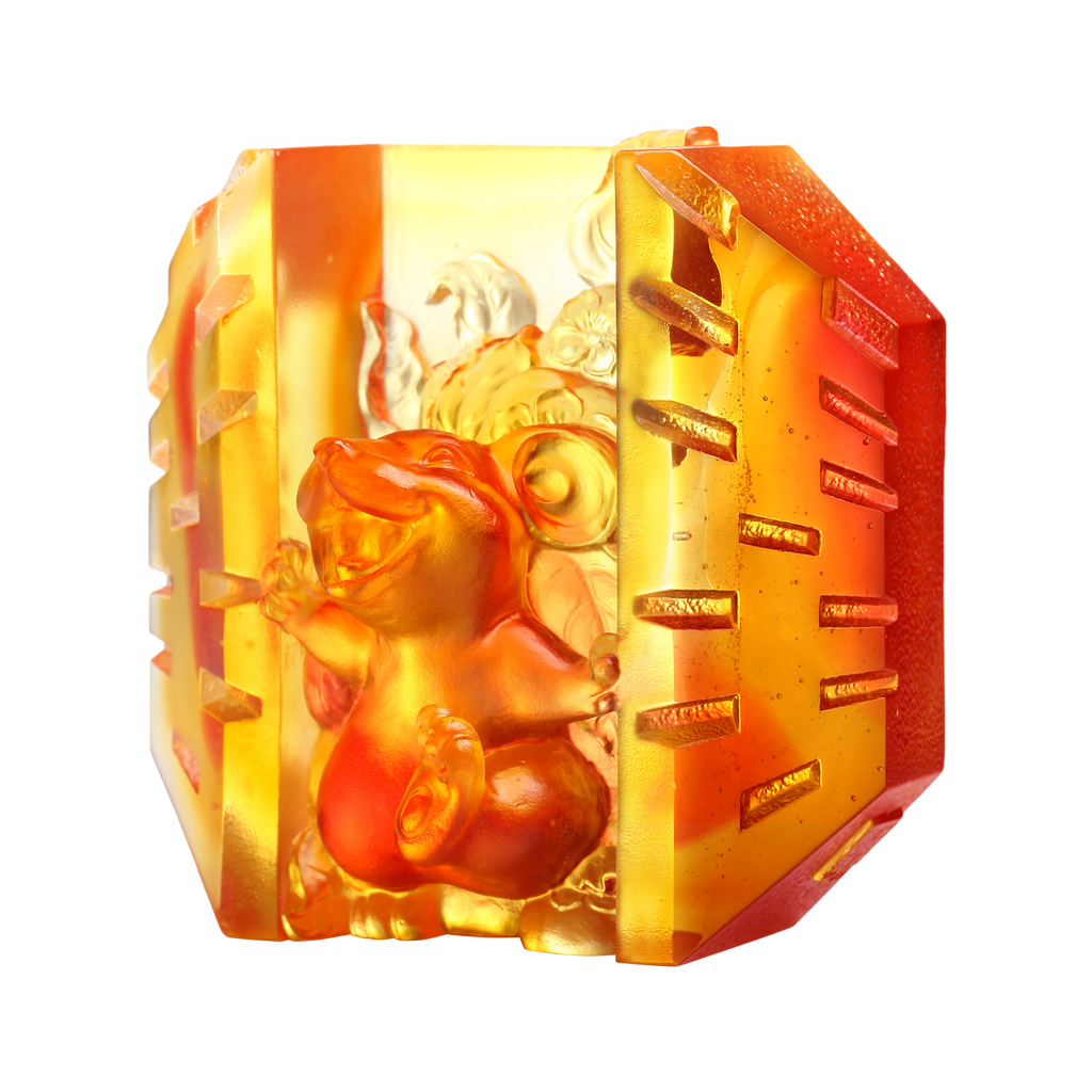 Crystal Animal, Mice, Mouse, Year of the Rat, Open to Joy - LIULI Crystal Art