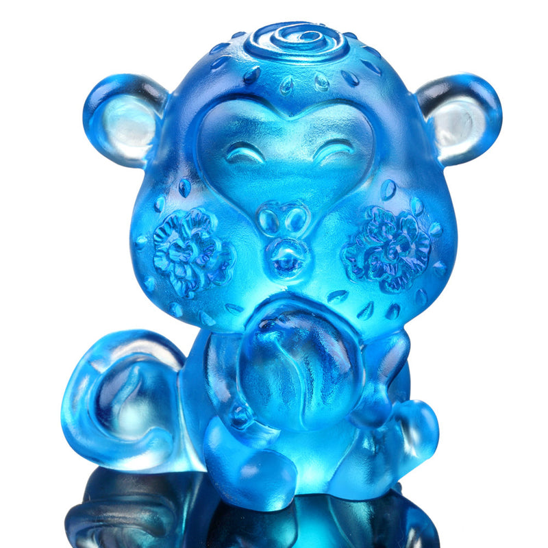 Crystal Zodiac, Animal, Year of the Monkey, Little Saint - LIULI Crystal Art
