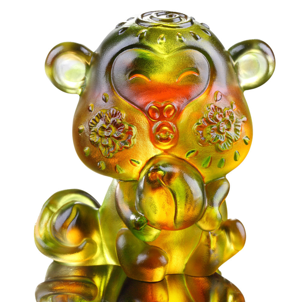 Crystal Zodiac, Animal, Year of the Monkey, Little Saint - LIULI Crystal Art