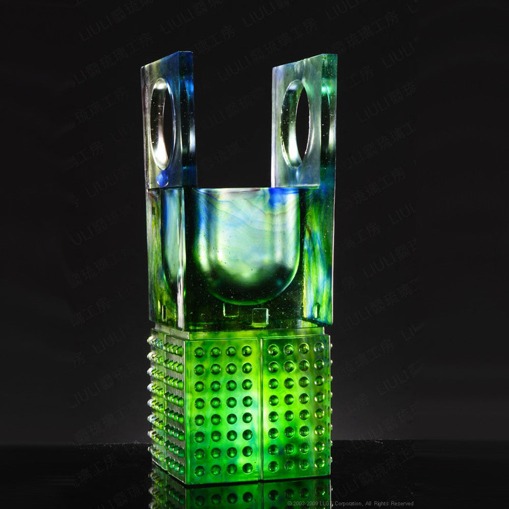 Heaven, Earth, Excellence-Ringing Through the Heavens (Majestic), Vessel - LIULI Crystal Art
