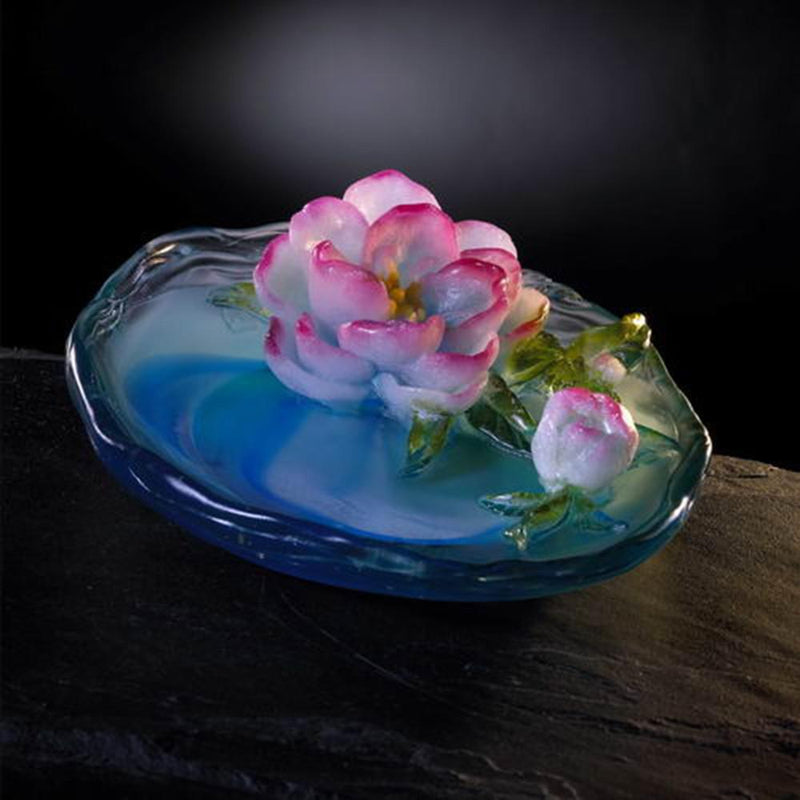 Crystal Flower, Flower of the Month, Peach Blossoms-March - LIULI Crystal Art