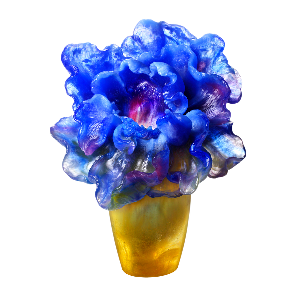 Crystal Flower, Hibiscus Bloom, Happiness in Bloom - LIULI Crystal Art