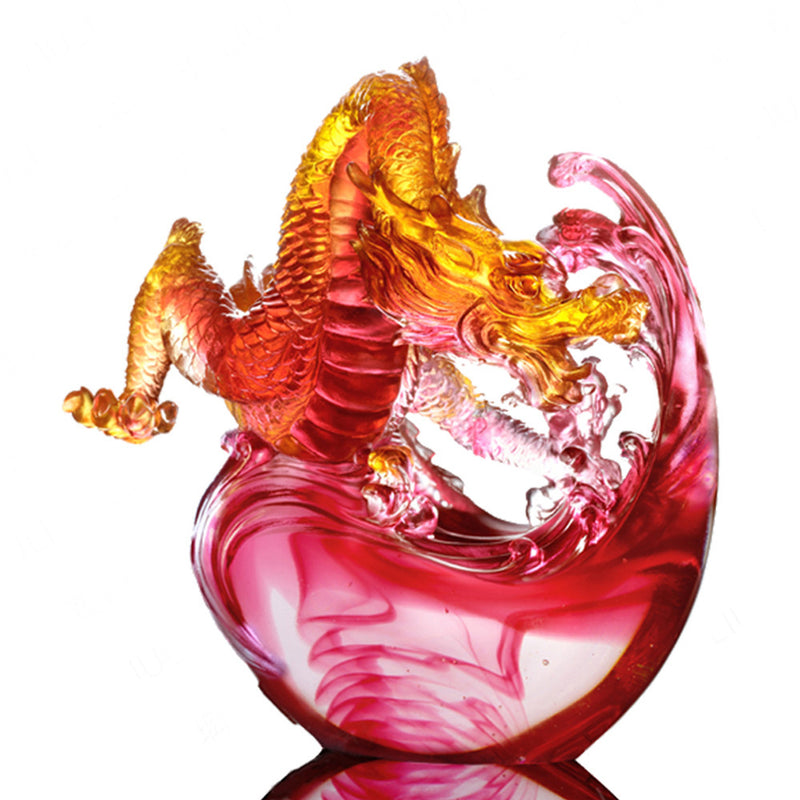 Crystal Mythical Creature, Dragon, Of Imposing Repute - LIULI Crystal Art