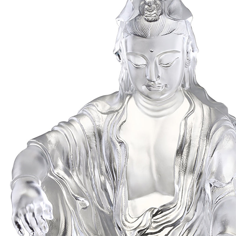 Crystal Buddha, Guanyin, Encompassed by Water and Moon - LIULI Crystal Art