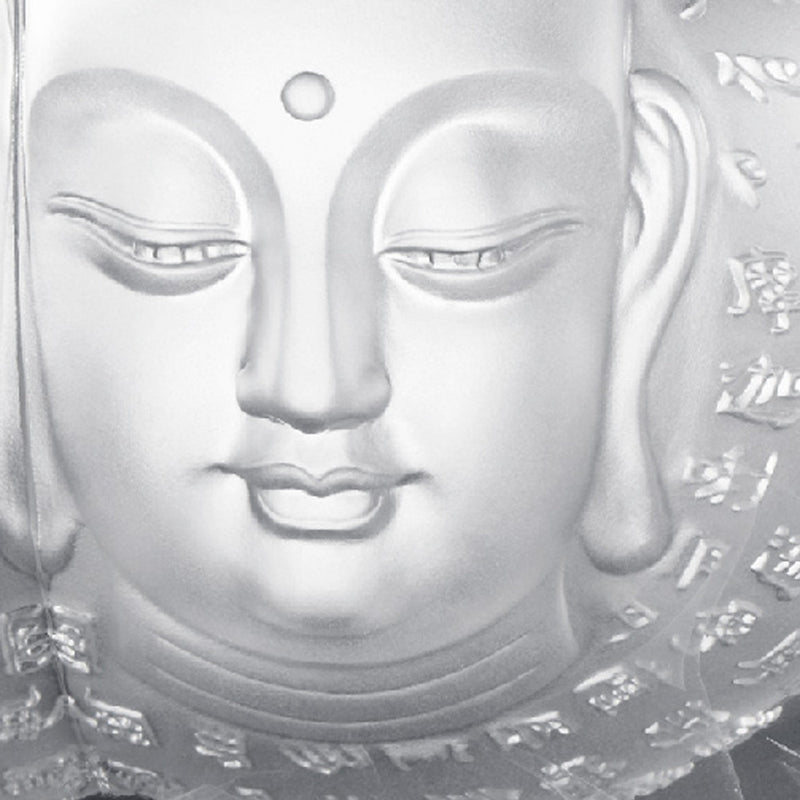 Crystal Buddha, Guanyin, Only Love, Only Concern, Illuminated Heart - LIULI Crystal Art