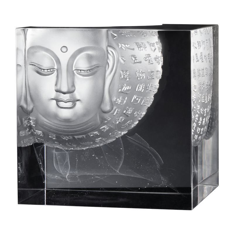 Crystal Buddha, Guanyin, Only Love, Only Concern, Illuminated Heart - LIULI Crystal Art
