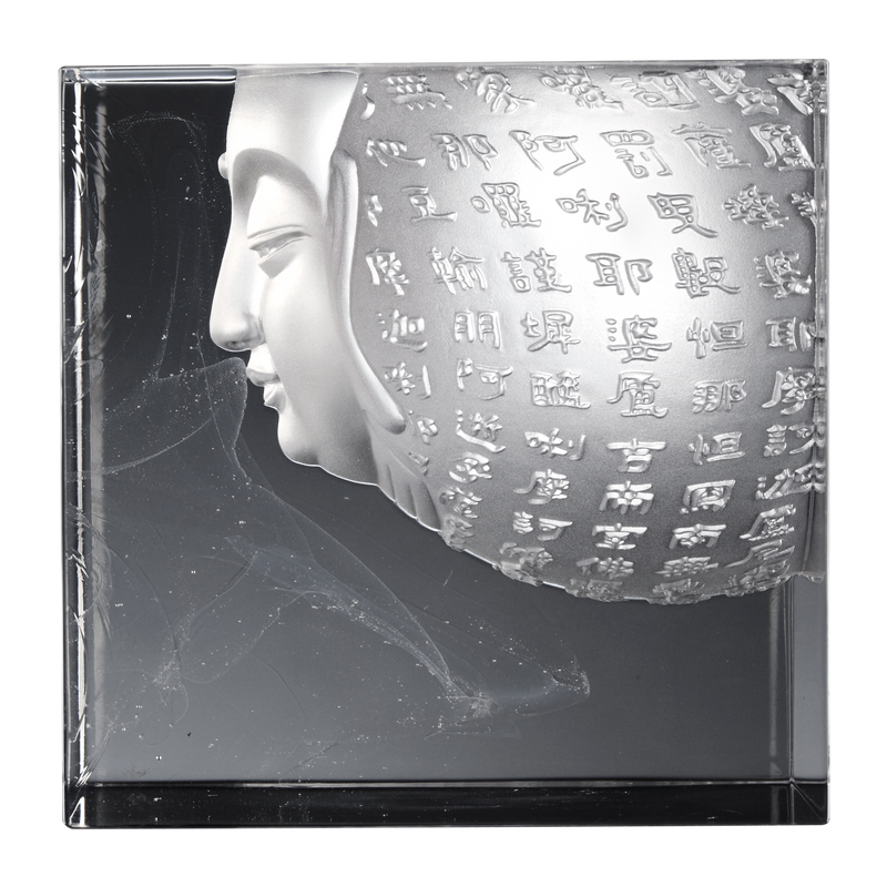 Crystal Buddha, Guanyin, Only Love, Only Concern, Illuminated Heart - LIULI Crystal Art
