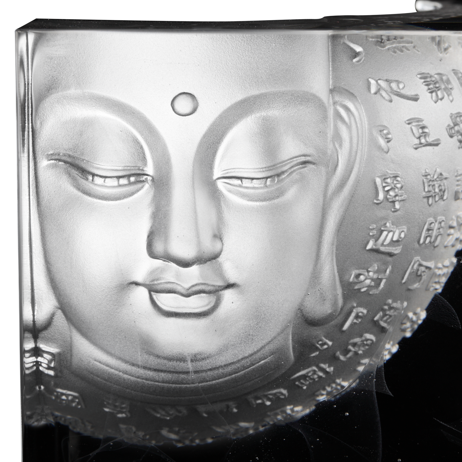 Crystal Buddha, Guanyin, Only Love, Only Concern, Illuminated Heart - LIULI Crystal Art