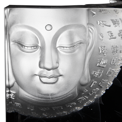 Crystal Buddha, Guanyin, Only Love, Only Concern, Illuminated Heart - LIULI Crystal Art