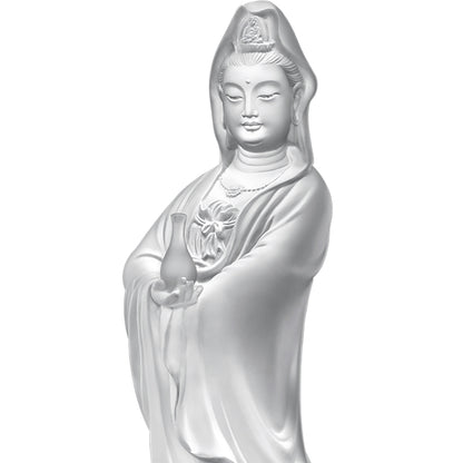 Crystal Buddha, Guanyin, Mortal Smile-Jingping Guanyin - LIULI Crystal Art