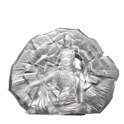 Crystal Buddha, Guanyin, Light Exists Because of Love-Wondrous Illumination - LIULI Crystal Art