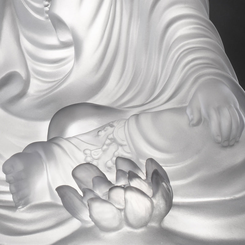 Crystal Buddha, Guanyin, Light Exists Because of Love-State of Enlightenment - LIULI Crystal Art