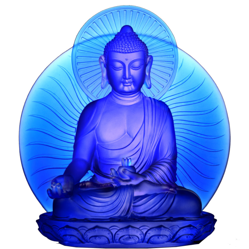 Crystal Buddha, Medicine Buddha, Wishes for Sentient Beings - LIULI Crystal Art