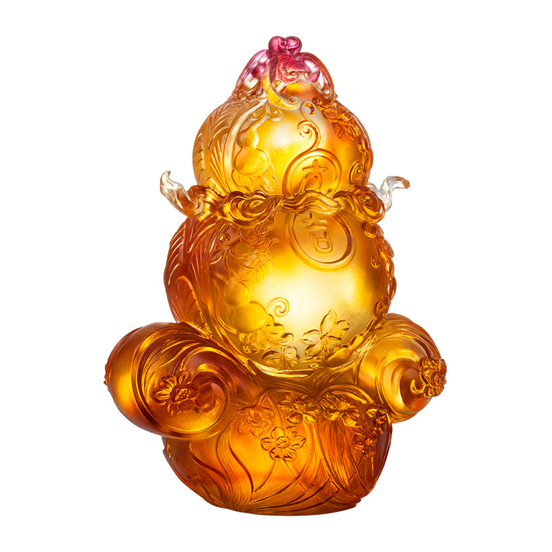 Crystal Gourd or Hulu, Feng Shui, Happiness Lies Ahead - LIULI Crystal Art