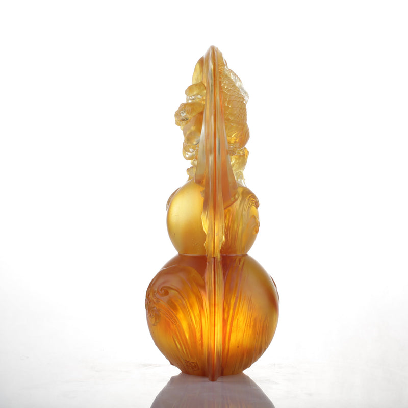 Crystal Sculpture, Hulu Gourd, Fish, Source of Abundance