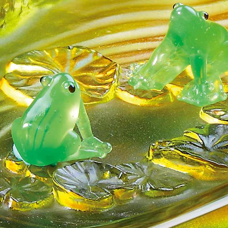 An Idyllic Song (Friendship, Peaceful) - Frogs Figurine - LIULI Crystal Art