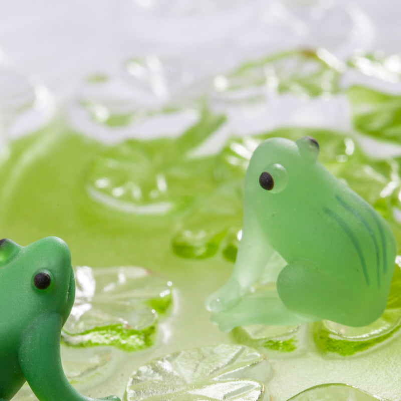 An Idyllic Song (Friendship, Peaceful) - Frogs Figurine - LIULI Crystal Art