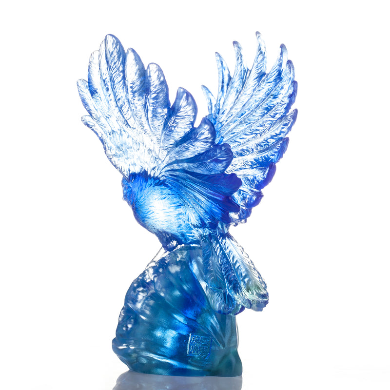 Aligned with the Light, I Soar, Blue Bird Figurine