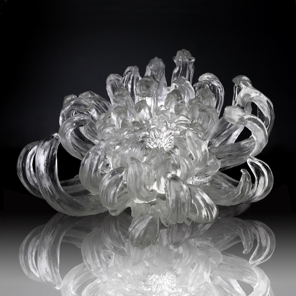 Crystal Flower, Chrysanthemum, The Proof of Awareness-Chrysanthemum Dance (Collector's Edition) - LIULI Crystal Art