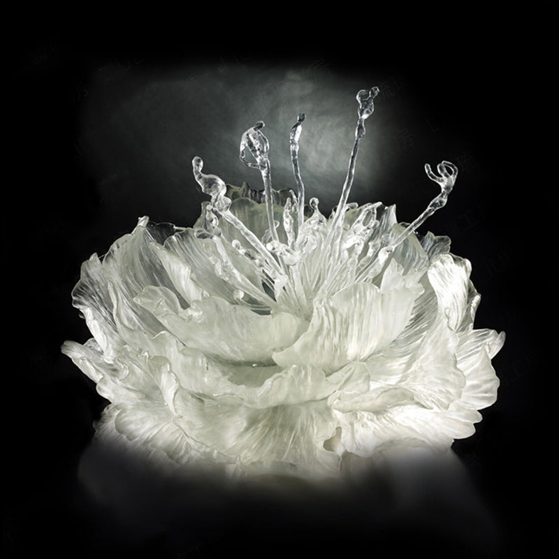 Crystal Flower, Peony, The Proof of Awareness-Springtime Dance (Collector's Edition) - LIULI Crystal Art