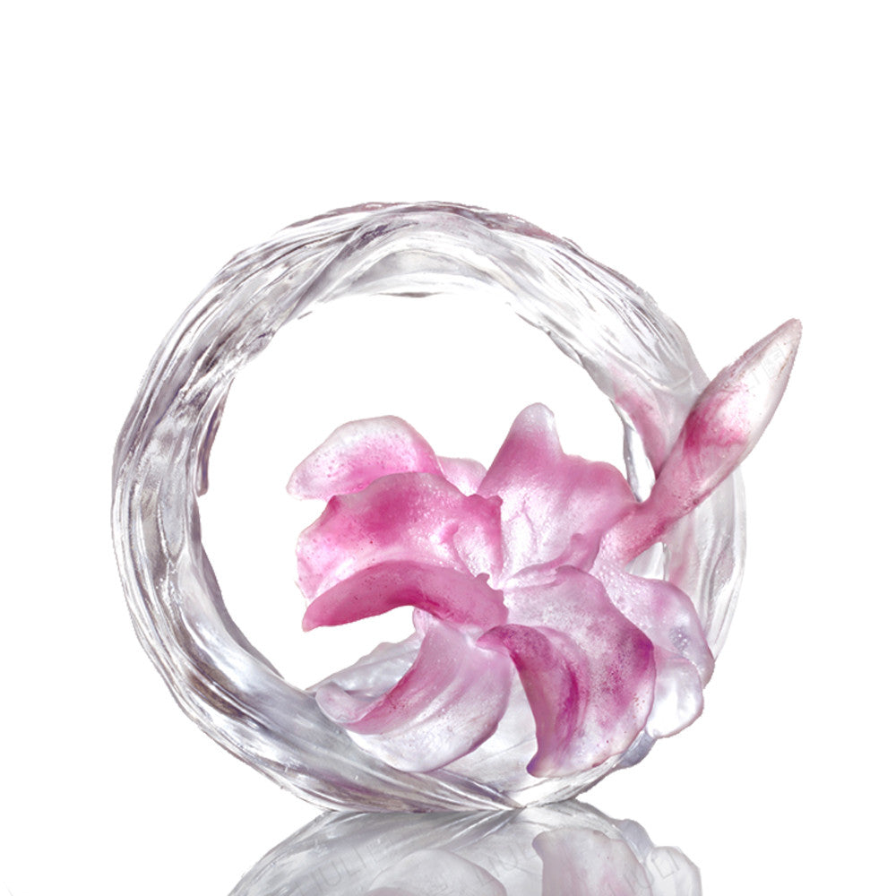 Crystal Flower Figurine, Bloom of a New World (Special Edition, Come with Display Base) - LIULI Crystal Art