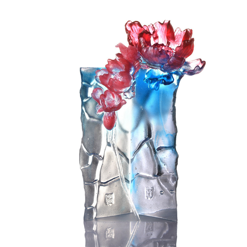 '-- DELETE -- Crystal Flower, Peony, Flourish with Intent - LIULI Crystal Art