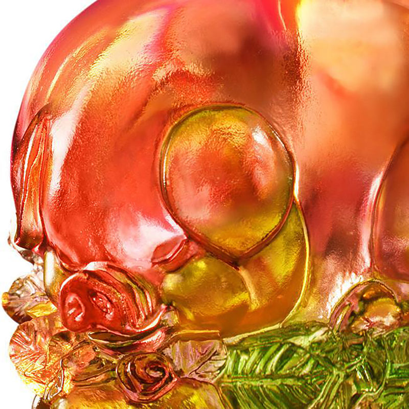 Crystal Paperweight, Pig, Luck in All Corners - LIULI Crystal Art