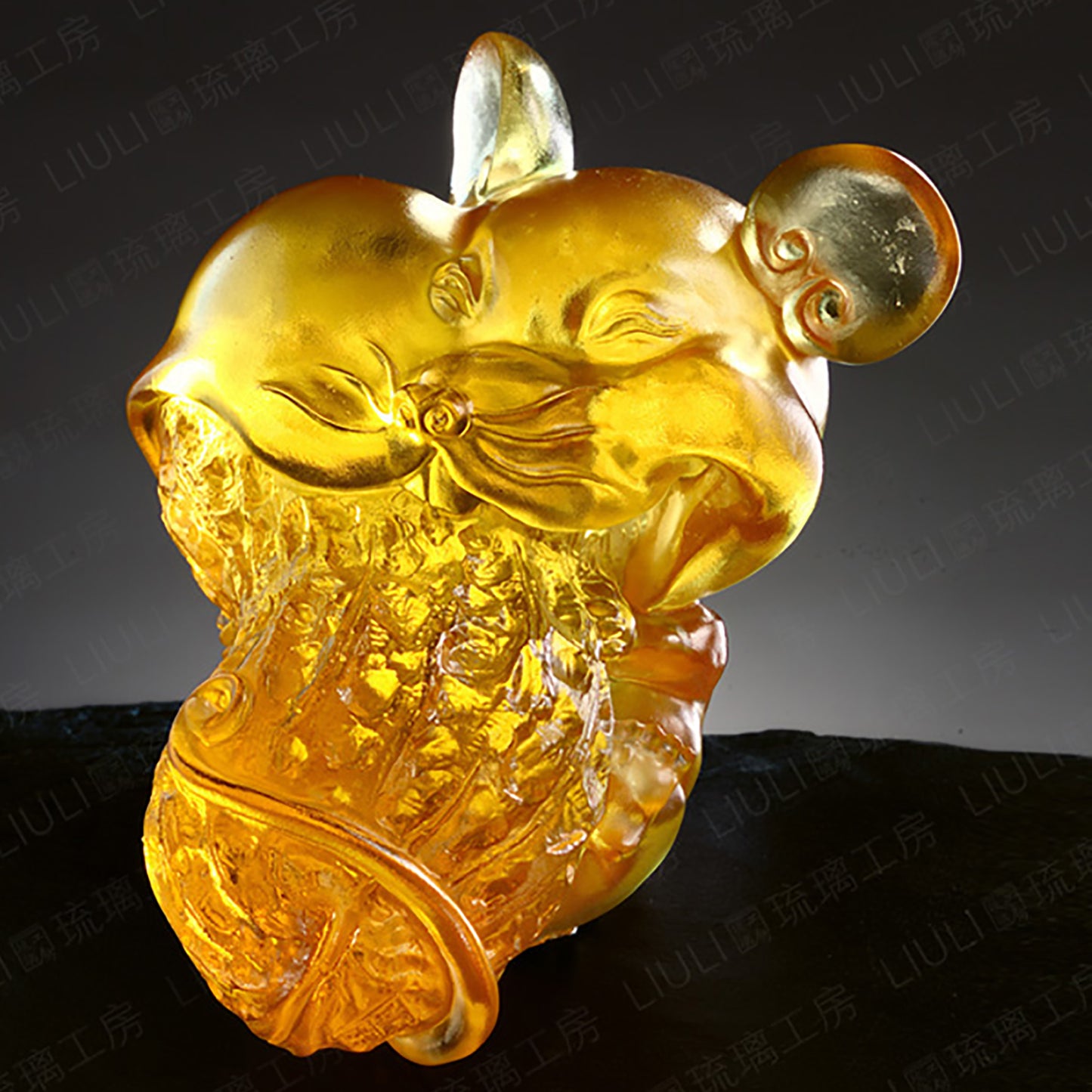 Crystal Animal, Mice, Mouse, Year of the Rat, The Luckiest - LIULI Crystal Art
