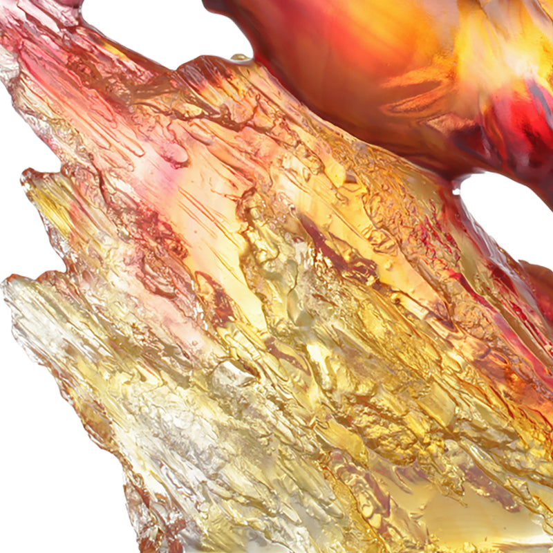 Crystal Animal, Horse, Bestride Mountain and River - LIULI Crystal Art