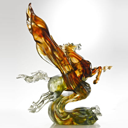 Victory from the Start (Victory) - Horse Figurine - LIULI Crystal Art