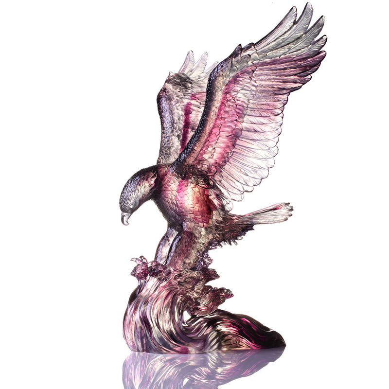 With A Will, A Way (Insistence), American Bald Eagle Figurine - LIULI Crystal Art