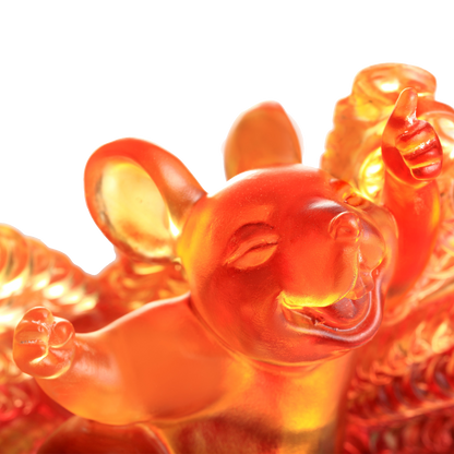 Crystal Animal, Mice, Mouse, Year of the Rat, Happiness Now and Forevermore - LIULI Crystal Art