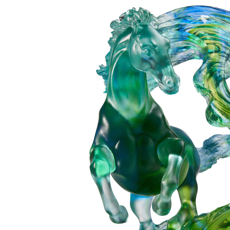 LIULI Crystal Art Horse Sculpture Accomplished - LIULI Crystal Art