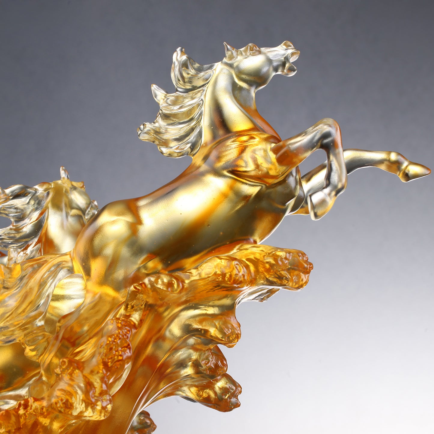 LIULI Crystal Art, Horse, Rising through Heaven and Earth - LIULI Crystal Art