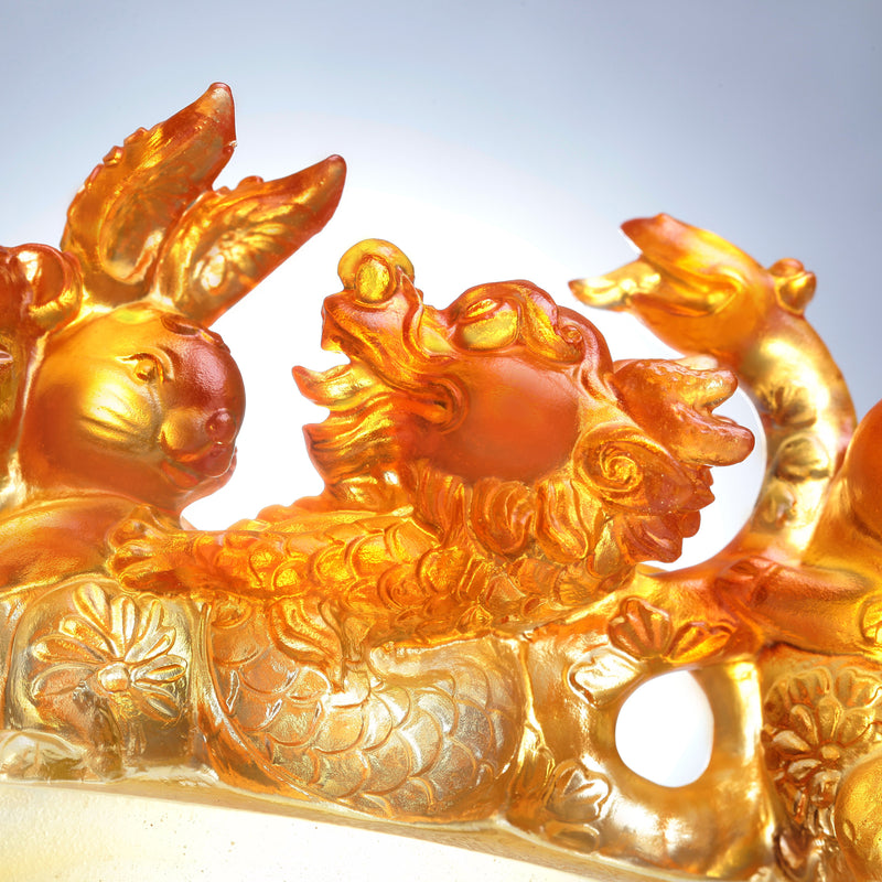 Crystal Animal, Chinese Zodiac, Indomitable Hearts (Original: $1,980 | LIULI VIP Special: $1,480) - LIULI Crystal Art