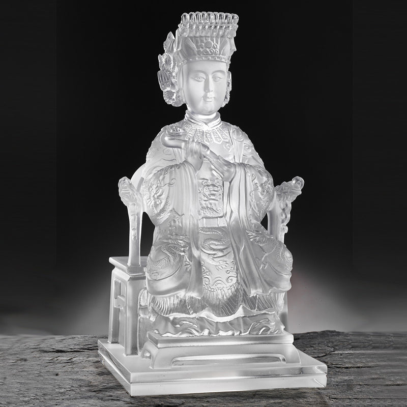 Crystal Buddha, Mazu, Life of Bliss - LIULI Crystal Art